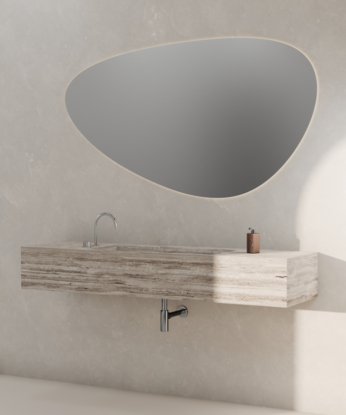 Miscelatore lavabo 2 fori senza regolazione portata Cromato - Leros