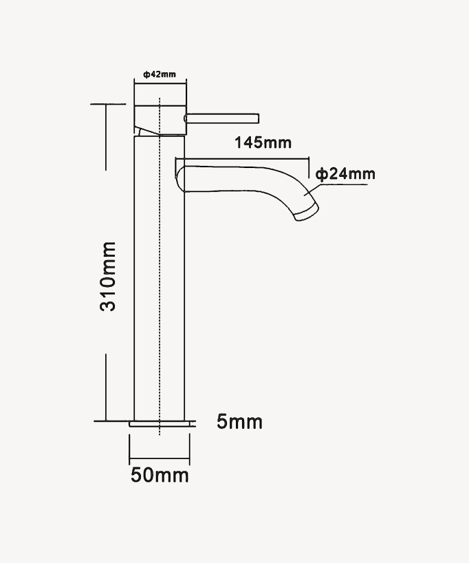 Miscelatore lavabo moka spazzolato - Corbeau