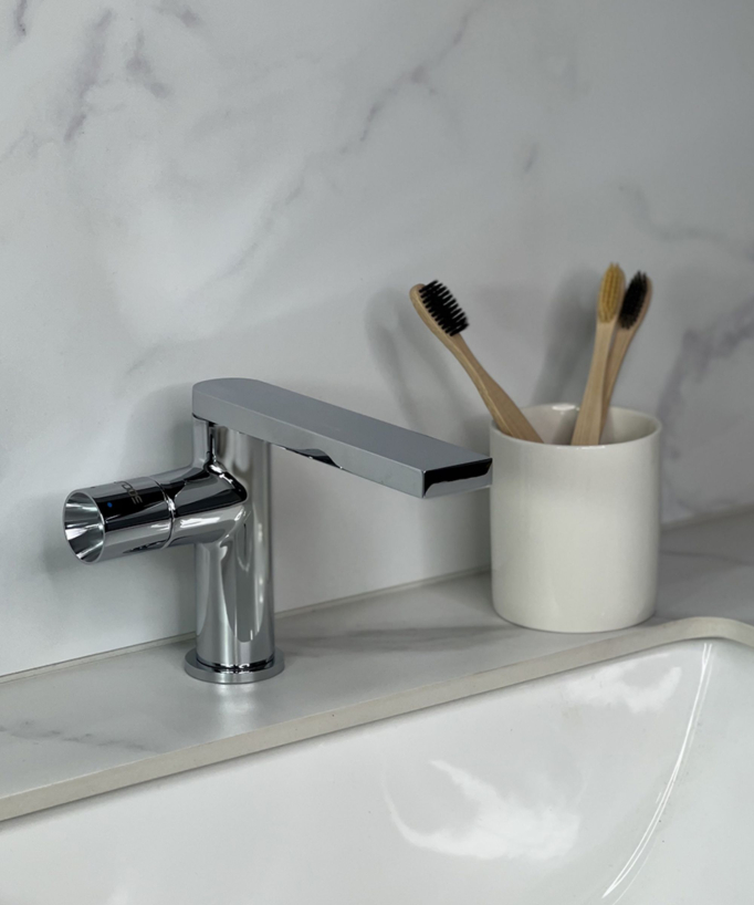 Miscelatore lavabo moderno cromato - Syrma