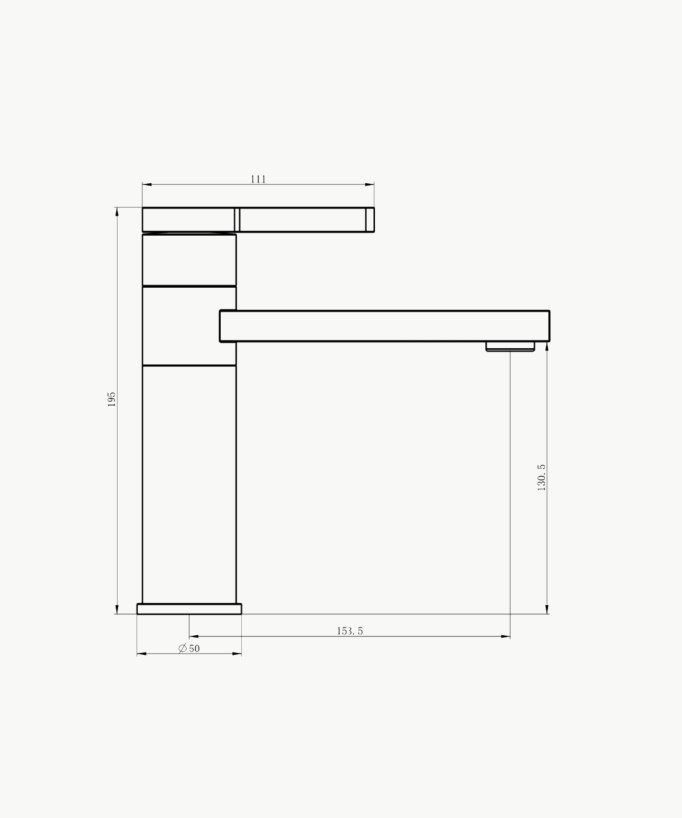 Rubinetto miscelatore lavabo oro spazzolato - Mintaka