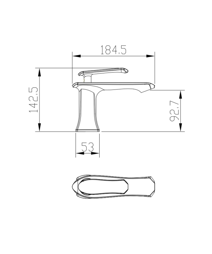 Robinet mitigeur lavabo Noir cuivré - Mensae