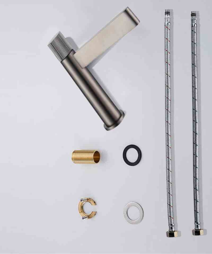 Miscelatore monocomando per lavabo, cascata Gun metal - Sham