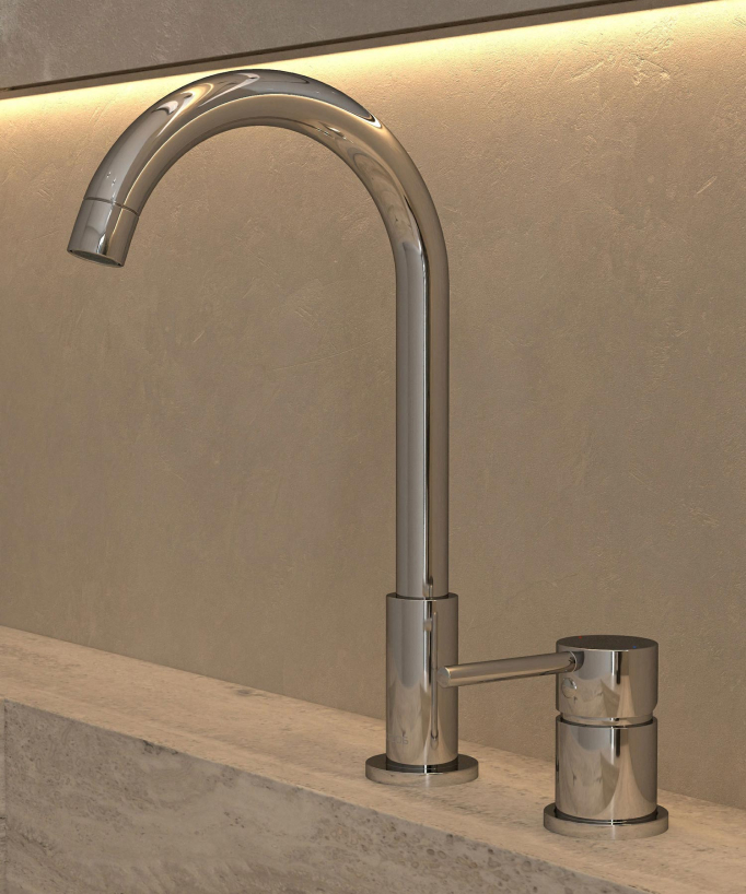 Miscelatore lavabo 2 fori cromato - Corbeau