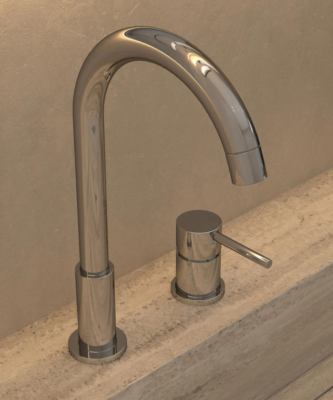 Miscelatore lavabo 2 fori cromato - Corbeau