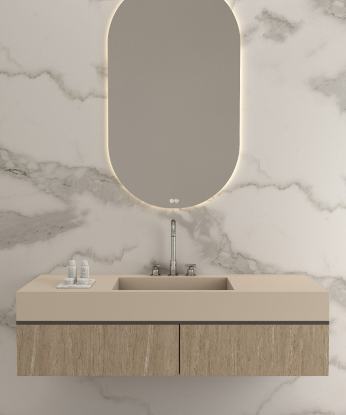 Rubinetto lavabo a ponte cromato - Corbeau