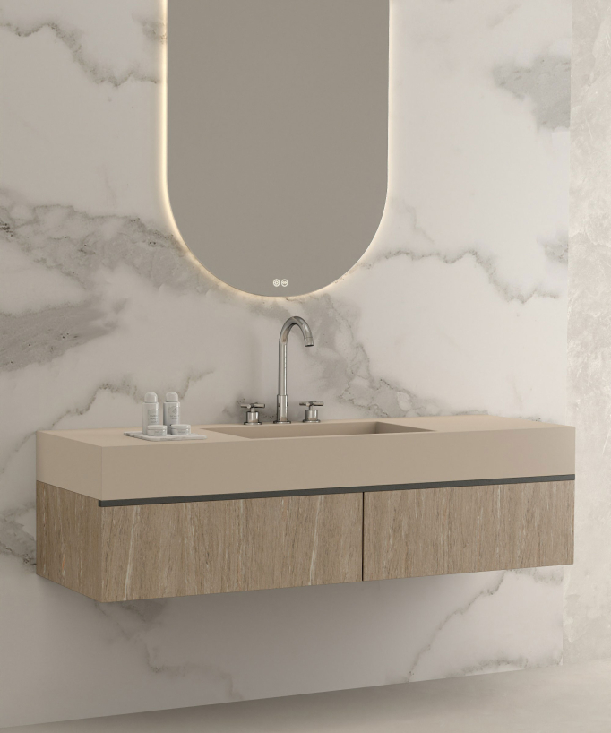 Rubinetto lavabo a ponte cromato - Corbeau