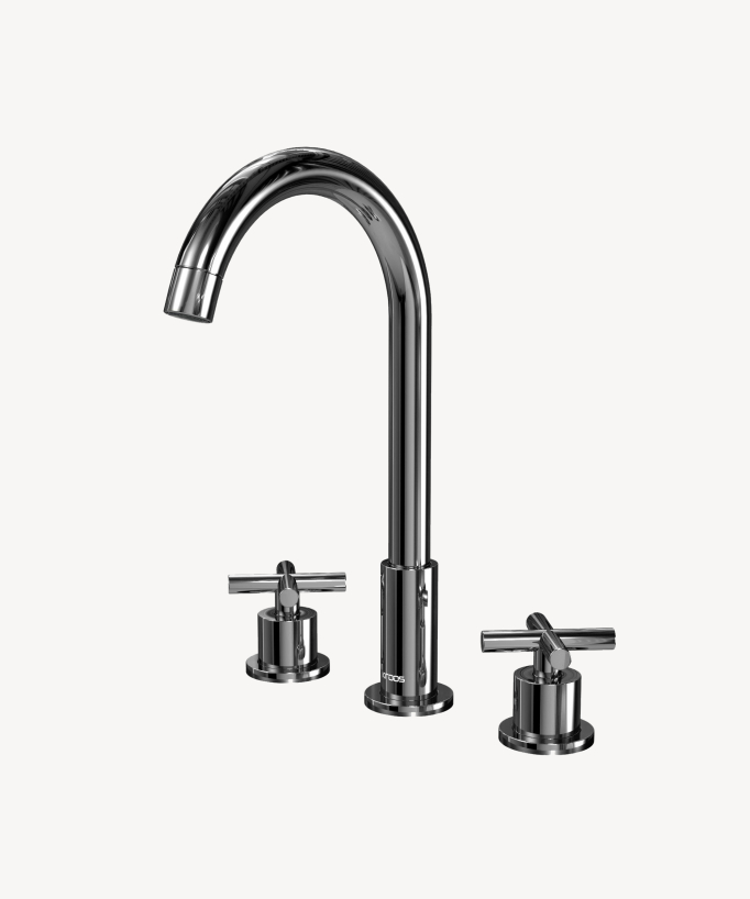 Rubinetto lavabo a ponte cromato - Corbeau - small