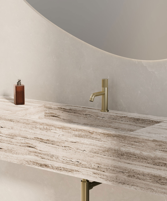 Miscelatore lavabo design senza limitatore di portata - Leros