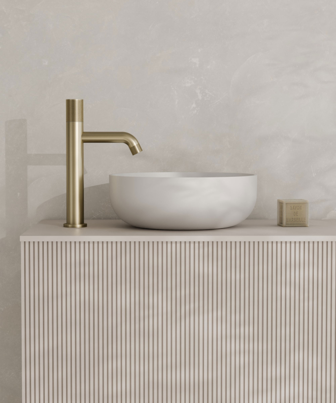 Rubinetto miscelatore lavabo design senza limitatore di portata - Leros