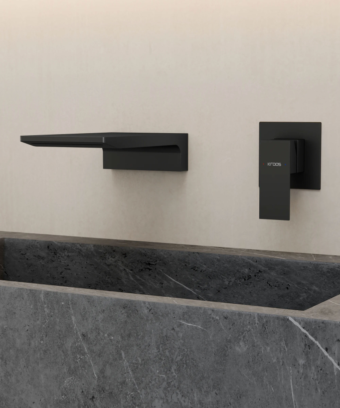 Miscelatore lavabo a parete a cascata - Thilia