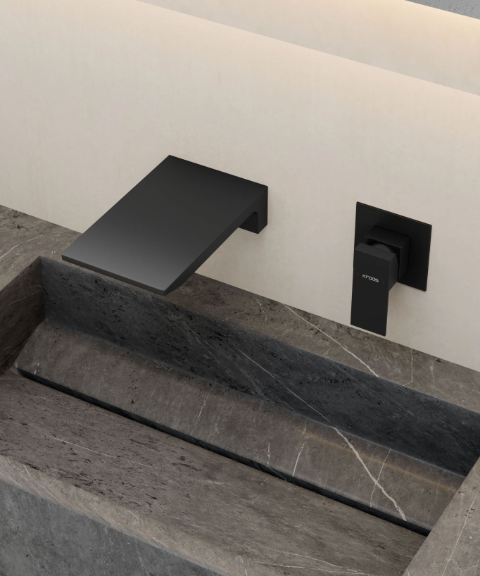 Miscelatore lavabo a parete a cascata - Thilia