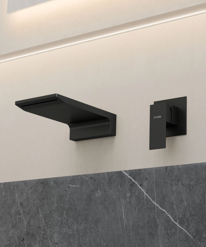 Miscelatore lavabo a parete a cascata - Thilia