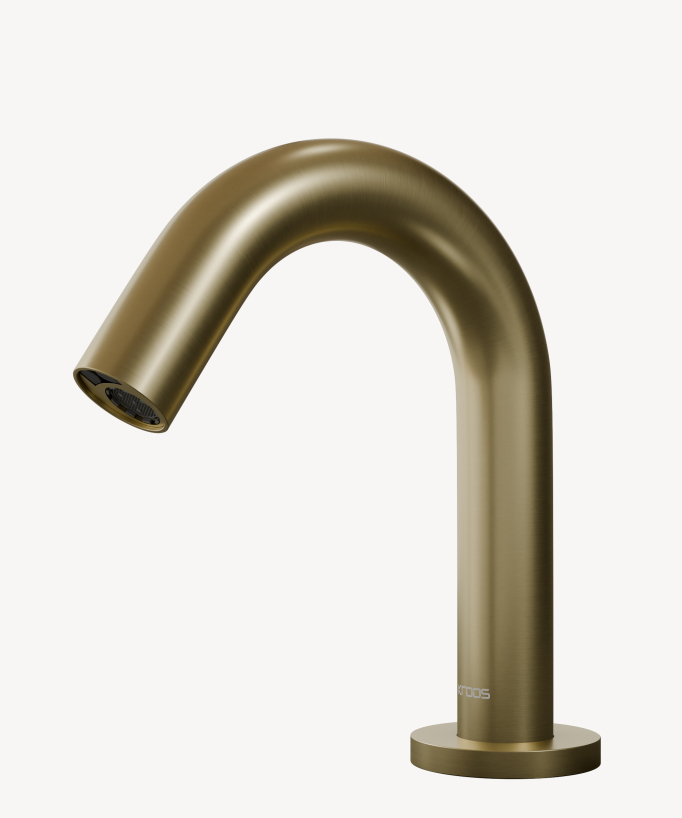 Rubinetto automatico per lavabo, acqua fredda oro spazzolato – Corbeau