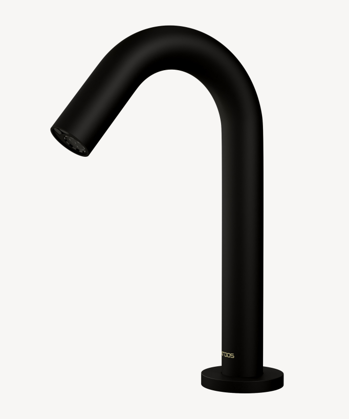 Rubinetto automatico per lavabo da appoggio, acqua fredda nero – Corbeau