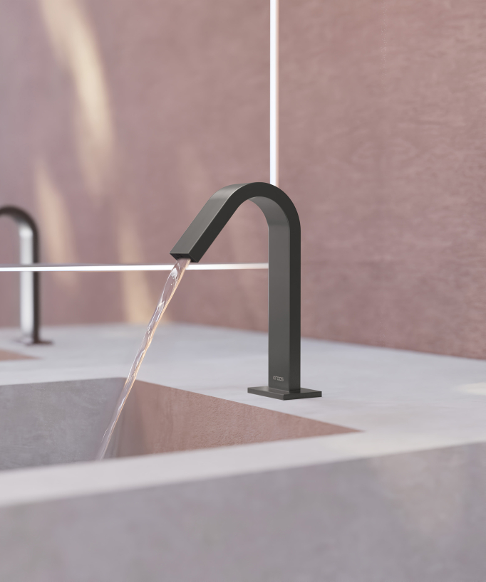 Rubinetto automatico per lavabo, acqua fredda gunmetal – Fiumina