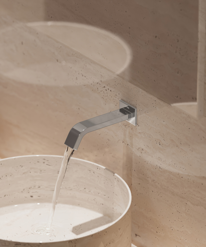 Rubinetto automatico da parete per lavabo, acqua fredda – Fiumina