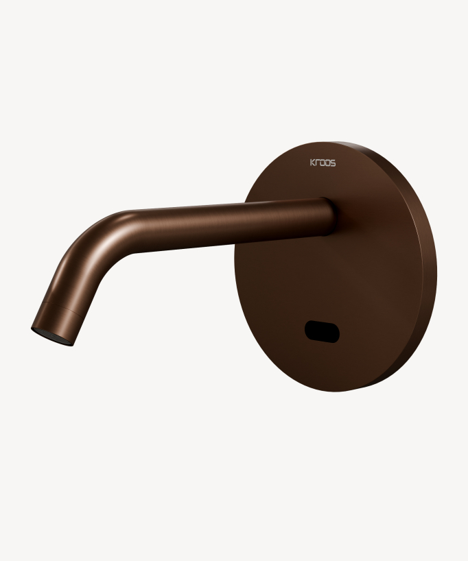 Rubinetto automatico a parete per lavabo con placca, acqua fredda – Corbeau