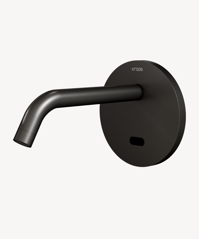 Rubinetto automatico a parete per lavabo con placca, acqua fredda – Corbeau