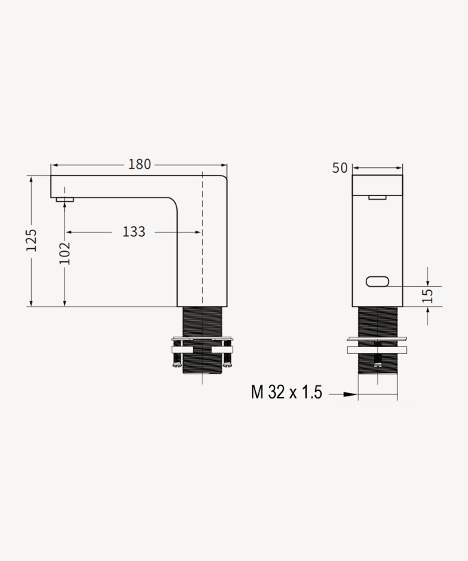 Rubinetto automatico per lavabo, acqua fredda nichel spazzolato – Sirius