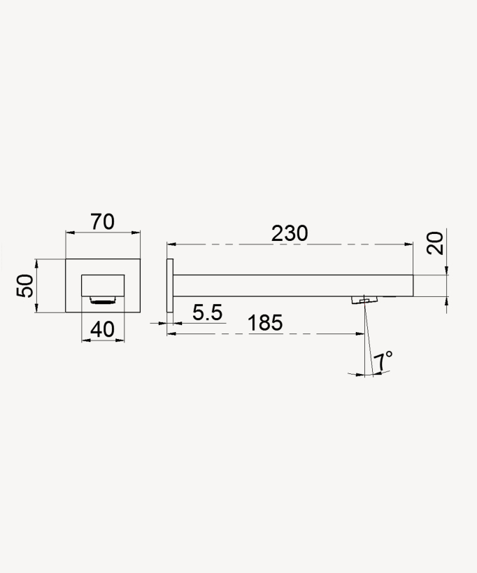 Rubinetto automatico a parete per lavabo, acqua fredda – Sirius