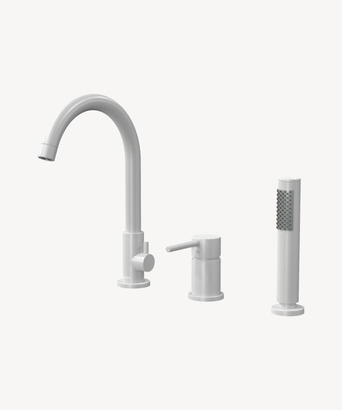 Miscelatore per vasca da appoggio a 3 fori Bianco - Corbeau - small