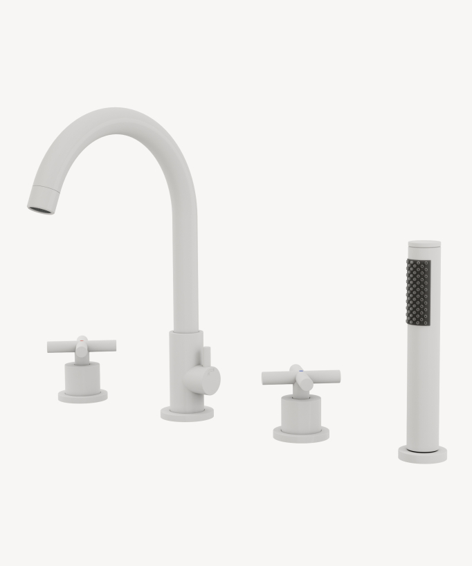 Miscelatore vasca da piano 4 fori - Corbeau