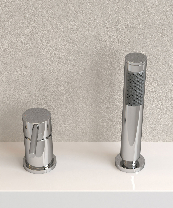 Miscelatore per vasca da appoggio a 3 fori Cromato - Corbeau