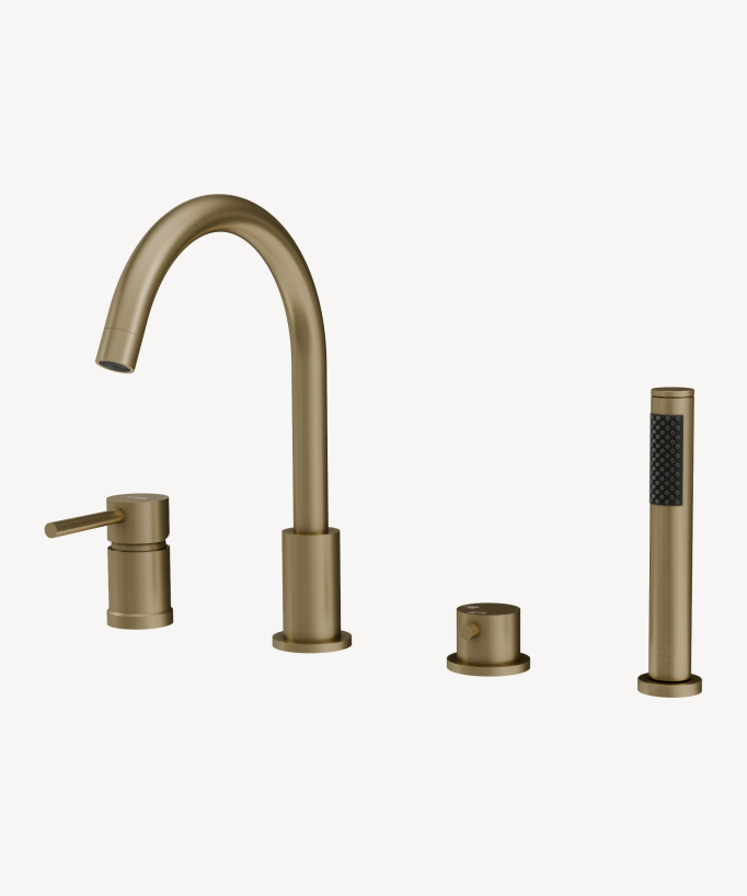 Miscelatore a parete per vasca e doccia a 4 fori cromato - Céfalu