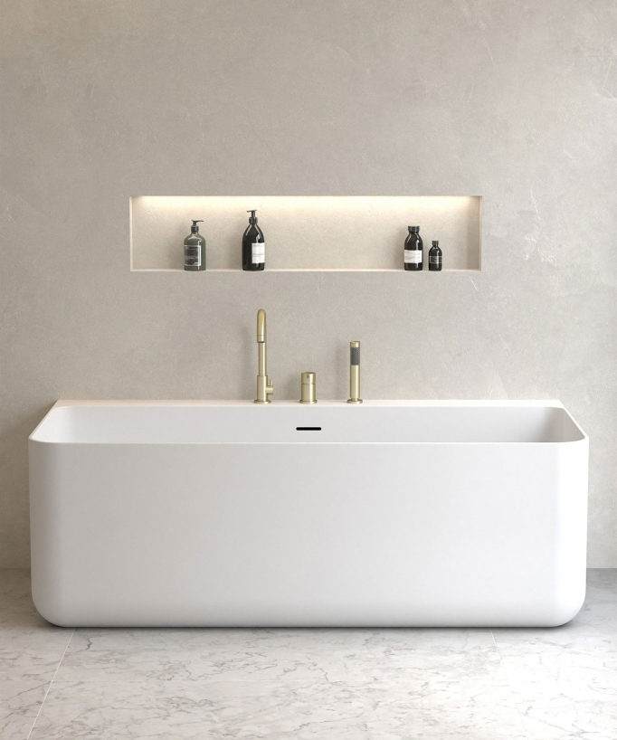 Miscelatore per vasca da appoggio a 3 fori Dorato spazzolato - Corbeau