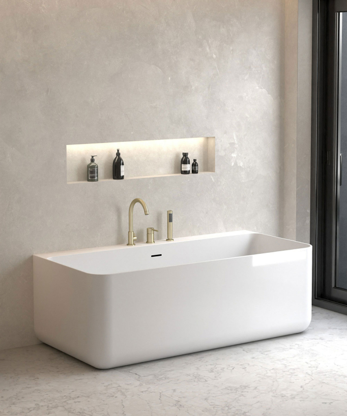 Miscelatore per vasca da appoggio a 3 fori Dorato spazzolato - Corbeau