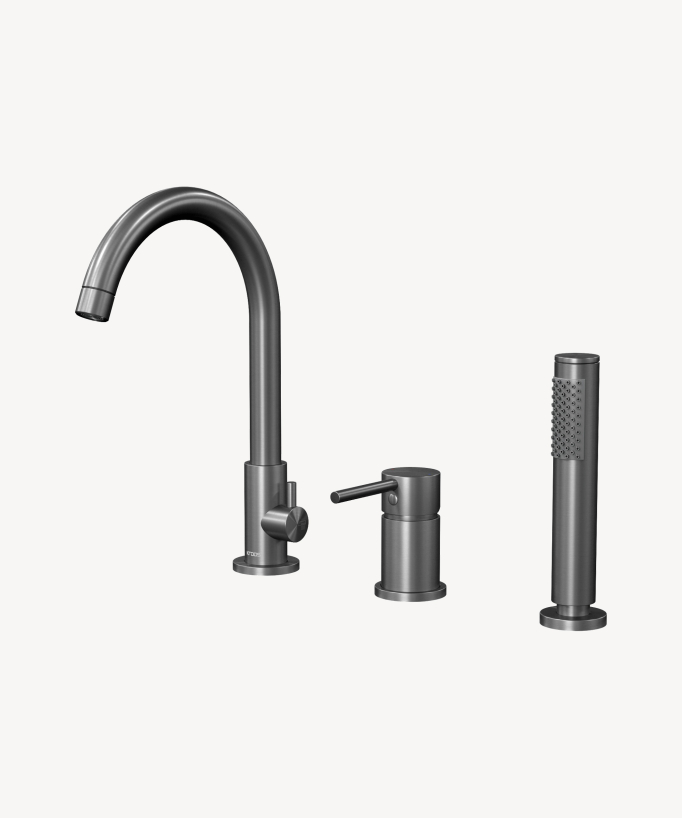 Miscelatore vasca da appoggio 3 fori gunmetal - Corbeau - small