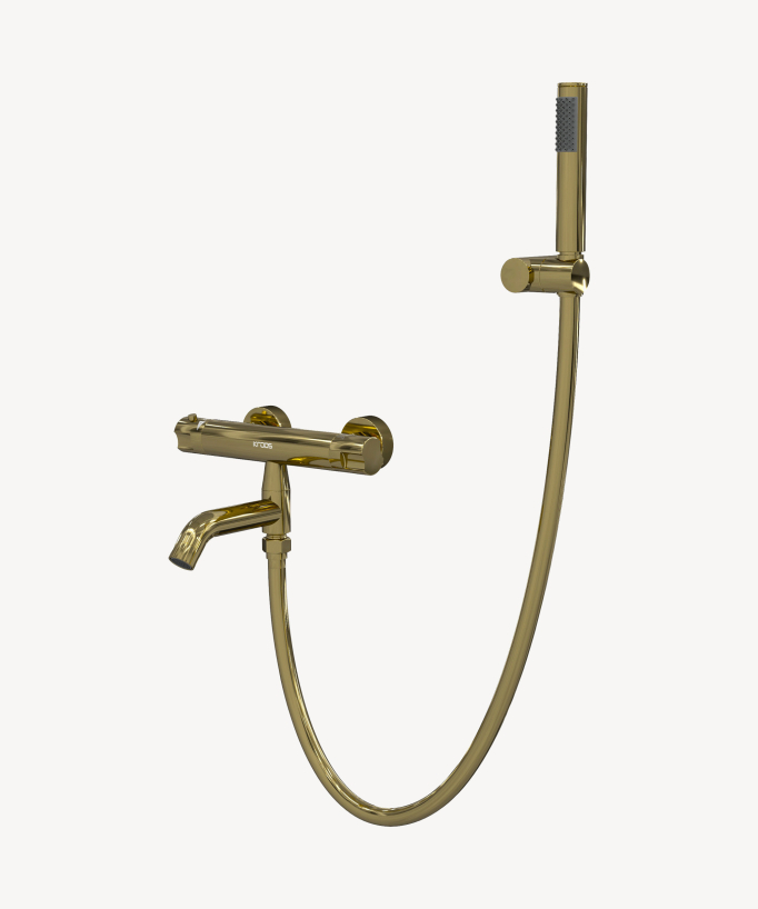 Miscelatore termostatico per vasca a muro Dorato - Corbeau - small