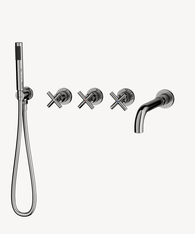 Miscelatore vasca incassato 5 fori - Corbeau