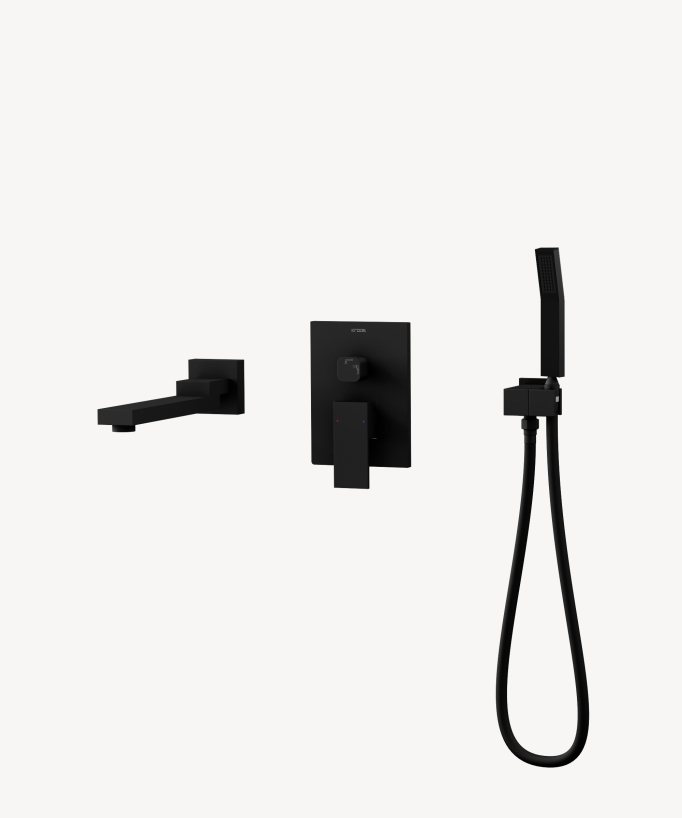 Miscelatore per vasca da incasso Nero - Sirius - small