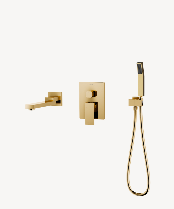 Miscelatore vasca da incasso dorato - Sirius - small