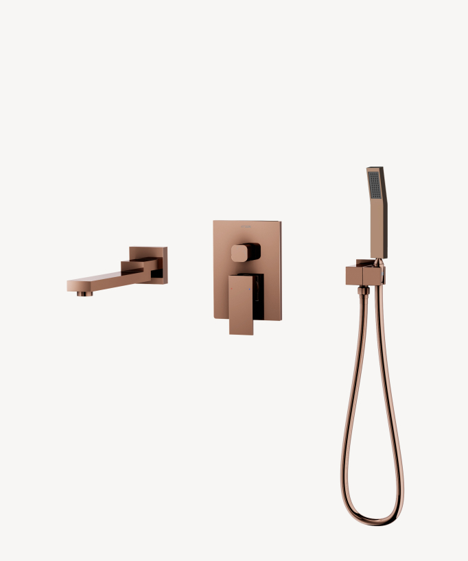 Miscelatore vasca da incasso oro rosa - Sirius - small