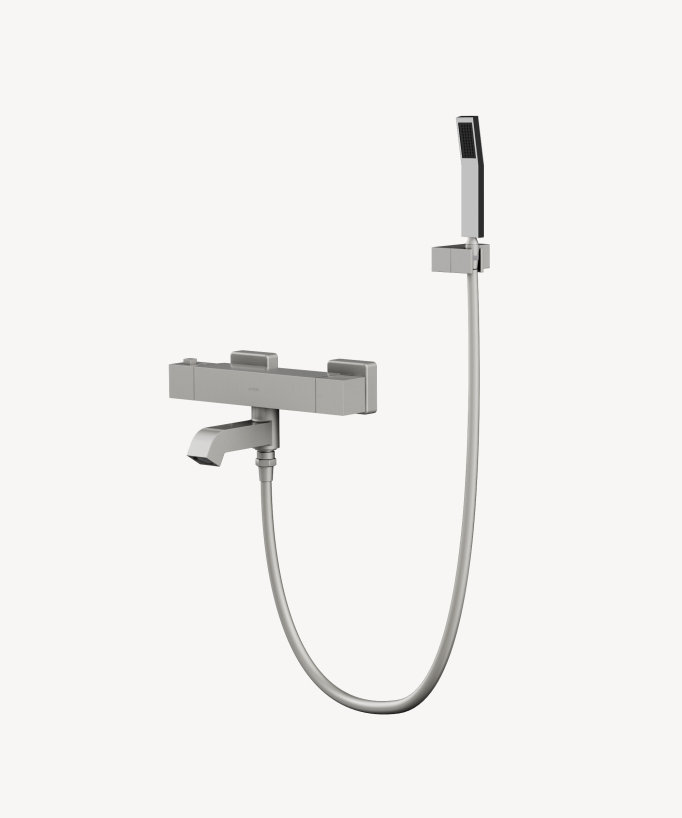 Miscelatore termostatico per vasca a muro Nichel spazzolato - Sirius - small