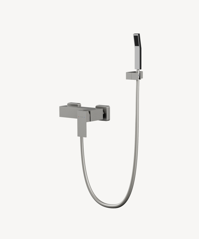 Miscelatore doccia a parete Nickel spazzolato - Sirius