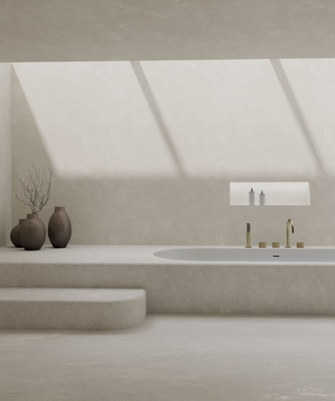 Miscelatore bordo vasca Dorato spazzolato - Leros