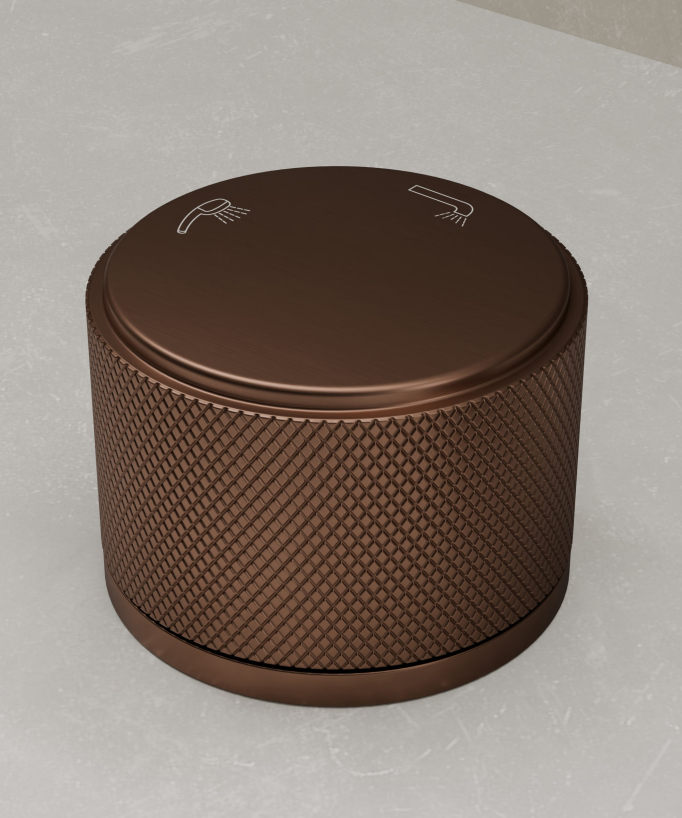 Miscelatore bordo vasca Rosa oro spazzolato - Leros