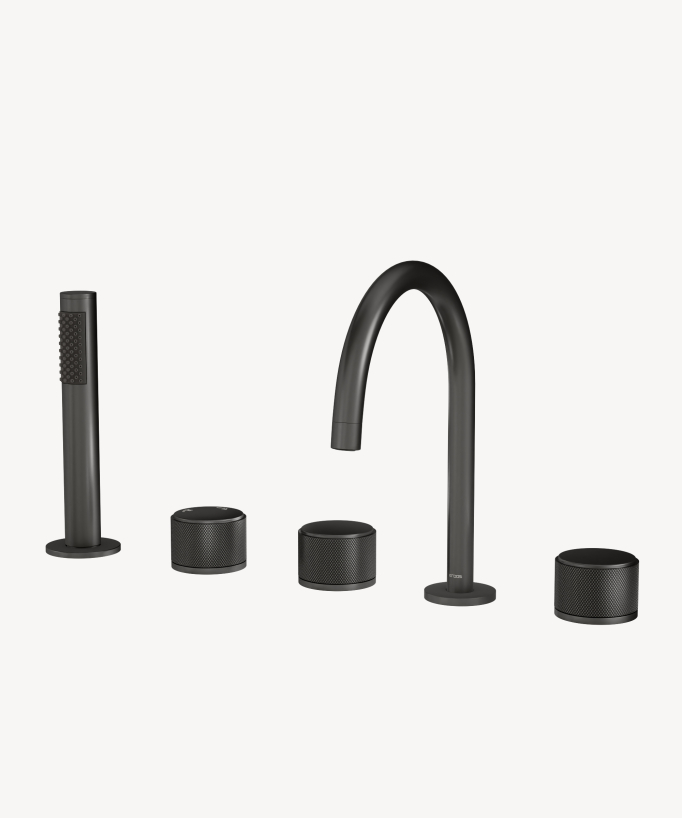 Miscelatore bordo vasca Gun metal - Leros