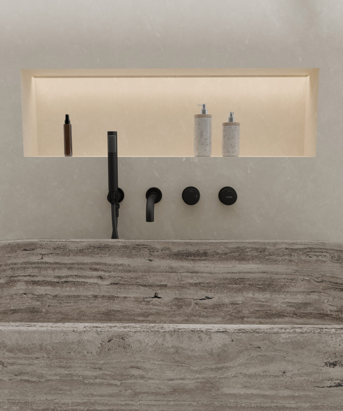 Miscelatore vasca incasso Nero - Leros