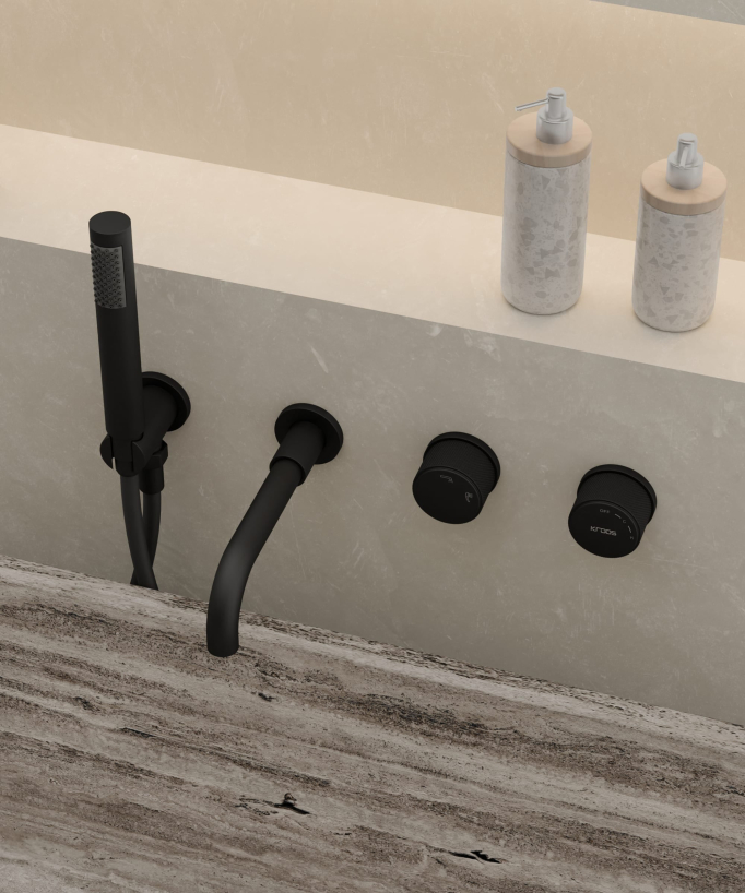 Miscelatore vasca incasso Nero - Leros