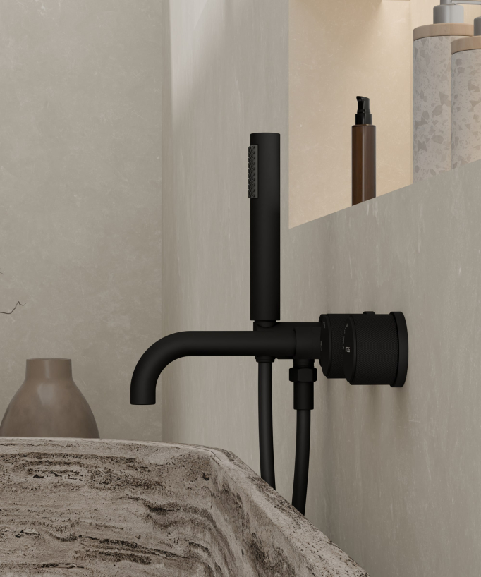 Miscelatore vasca incasso Nero - Leros