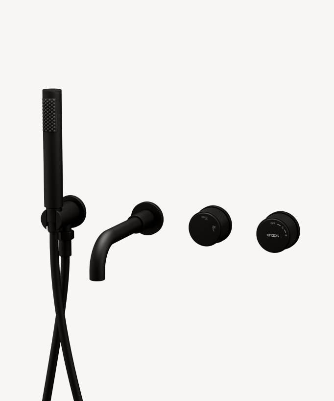 Miscelatore vasca incasso Nero - Leros