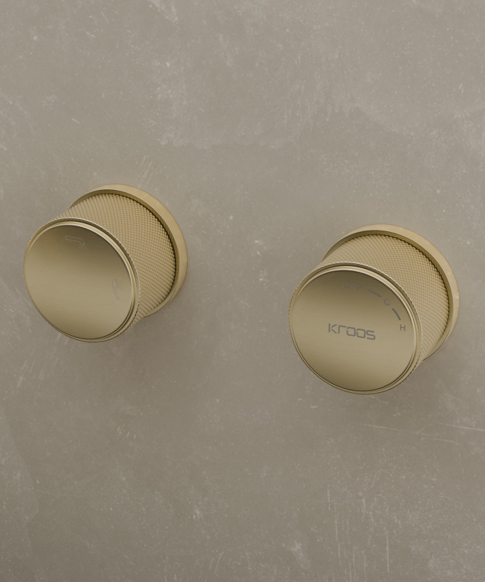 Miscelatore vasca incasso Oro spazzolato - Leros