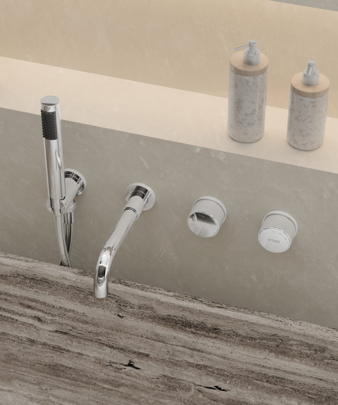 Miscelatore vasca incasso Cromato - Leros