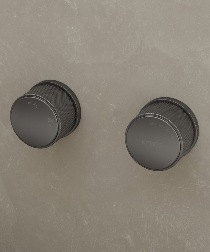 Miscelatore vasca incasso Gun metal - Leros