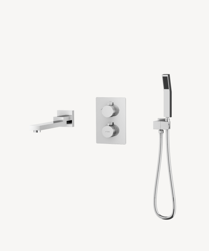 Miscelatore termostatico incasso vasca-doccia Cromato - Sirius