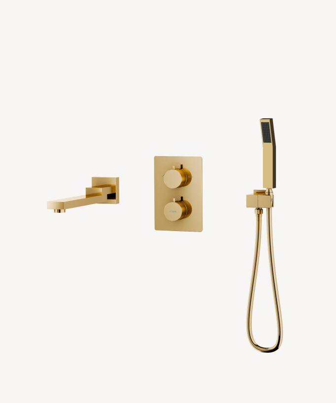 Miscelatore termostatico incasso vasca-doccia Oro - Sirius